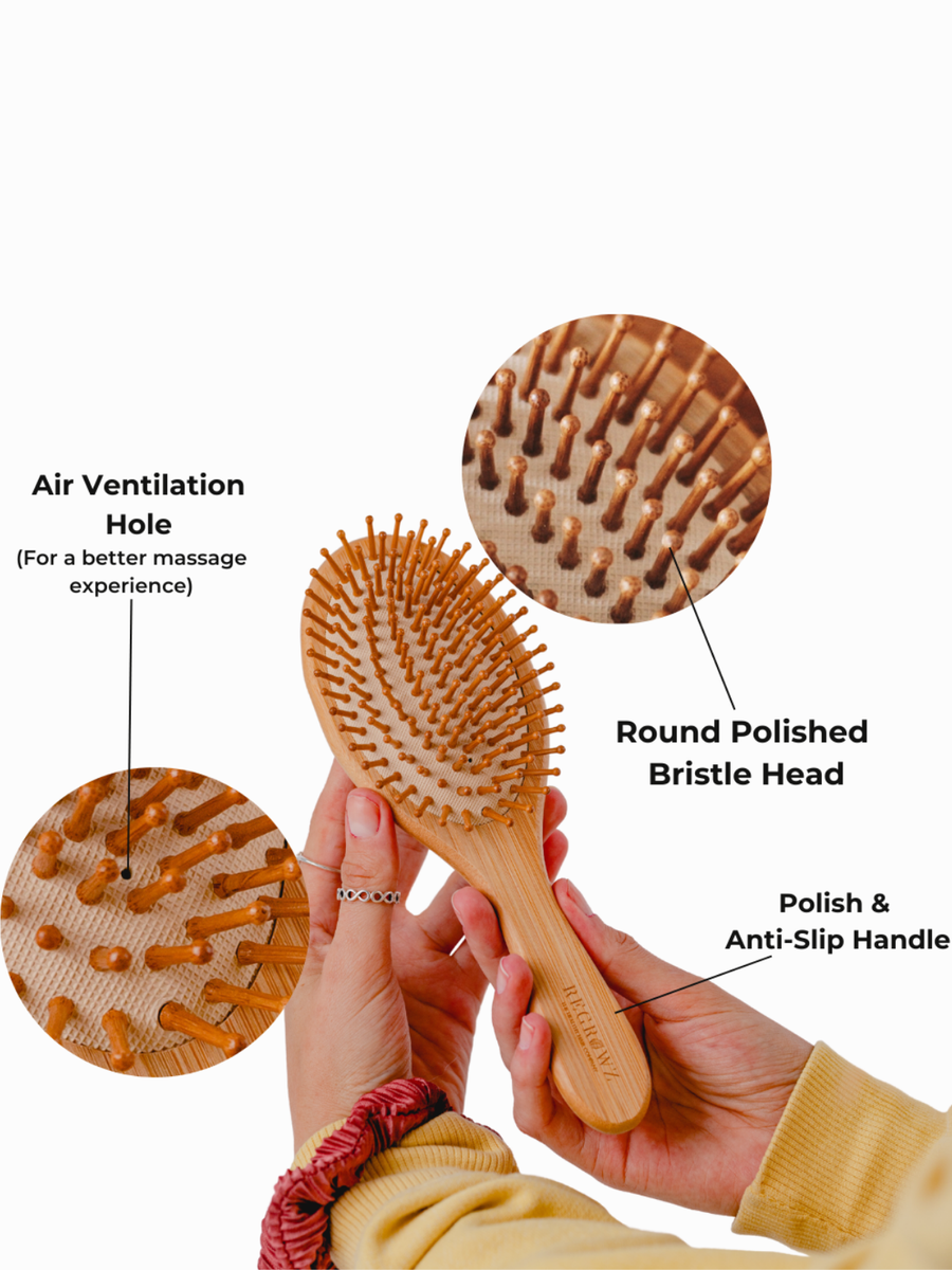 Bamboo Hair Brush view 6